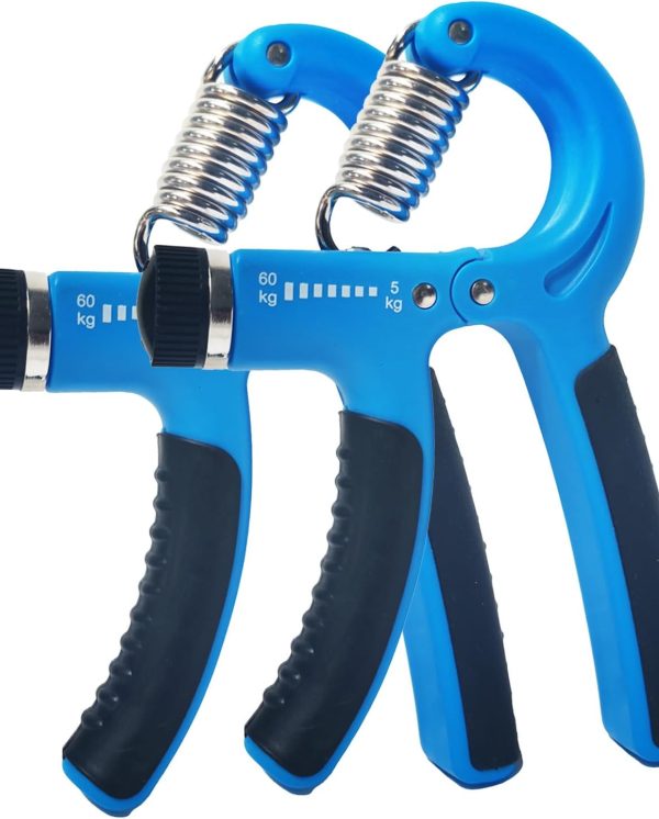2-Pack Adjustable Grip Strengtheners, 5-60 Kg Resistance Hand, Forearm, Wrist & Finger Exercise Trainers