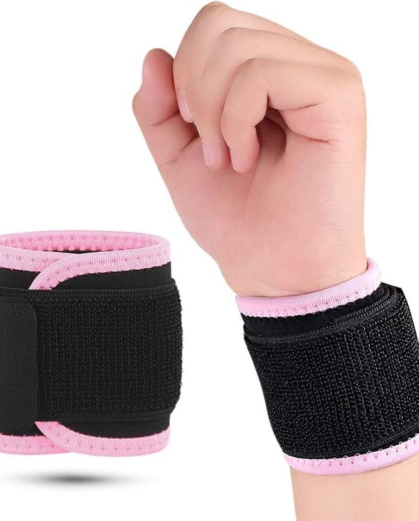 Adjustable Compression Wrist Brace, One-Size Sports Wrist Support Band for Men, Women & Youth