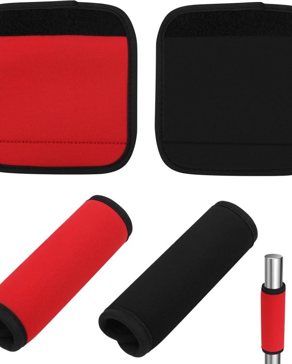4-Pack Barbell & Dumbbell Grip Pads, Non-Slip Handle Covers with Cushioned Padding for Weightlifting & Home Gym