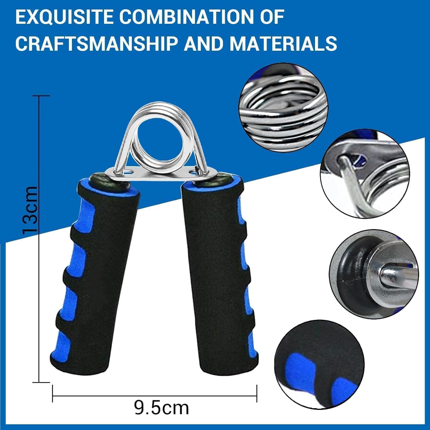 Hand Grip Strengthener Set, Finger & Wrist Exercise Grippers with Soft Foam Handles, 2-Piece Set