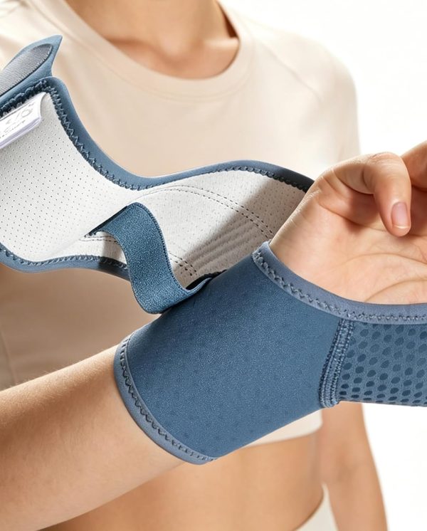 Soft-Touch Wrist Brace, Breathable Compression Support with Adjustable Fit for Everyday Activities