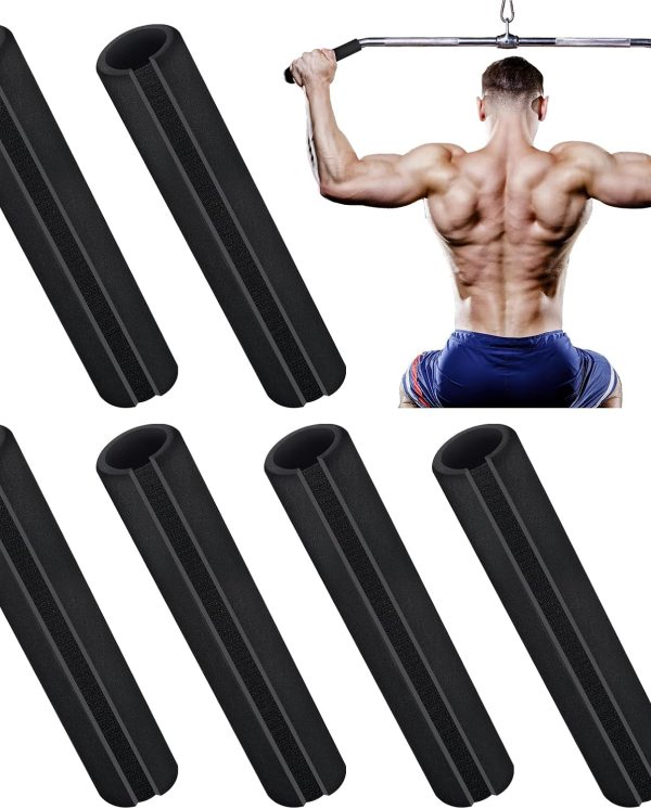 6-Piece Foam Tubing Handle Grips, 7-Inch Rubber Non-Slip Covers for Gym & Fitness Equipment