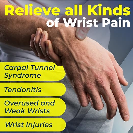 Pair of Wrist Compression Sleeves, Breathable Wrist Support Braces for Sports, Fitness & Everyday Activities