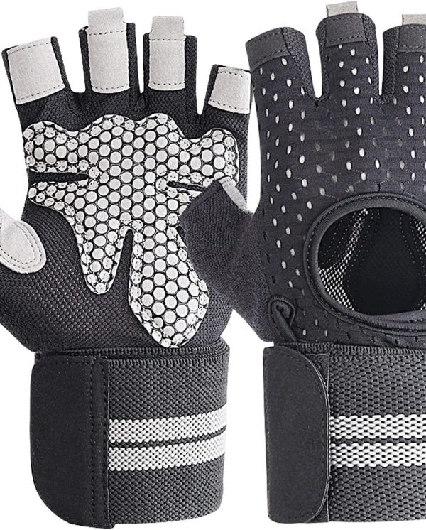 Breathable Weightlifting Gym Gloves for Men & Women, Anti-Slip Exercise Gloves with Adjustable Wrist Support & Full Palm Coverage