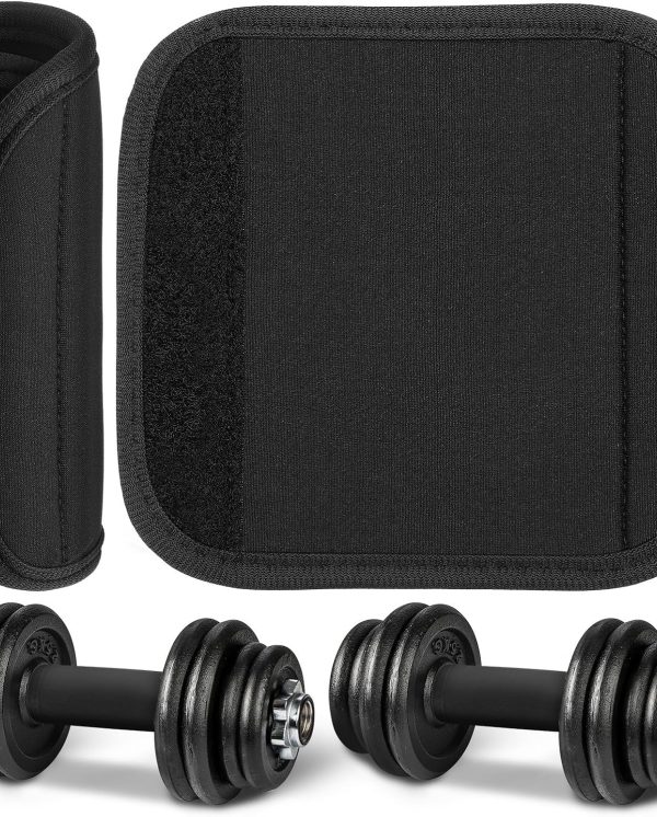2-Pack Barbell & Dumbbell Grip Pads, Anti-Slip Neoprene Handle Covers for Gym & Strength Training
